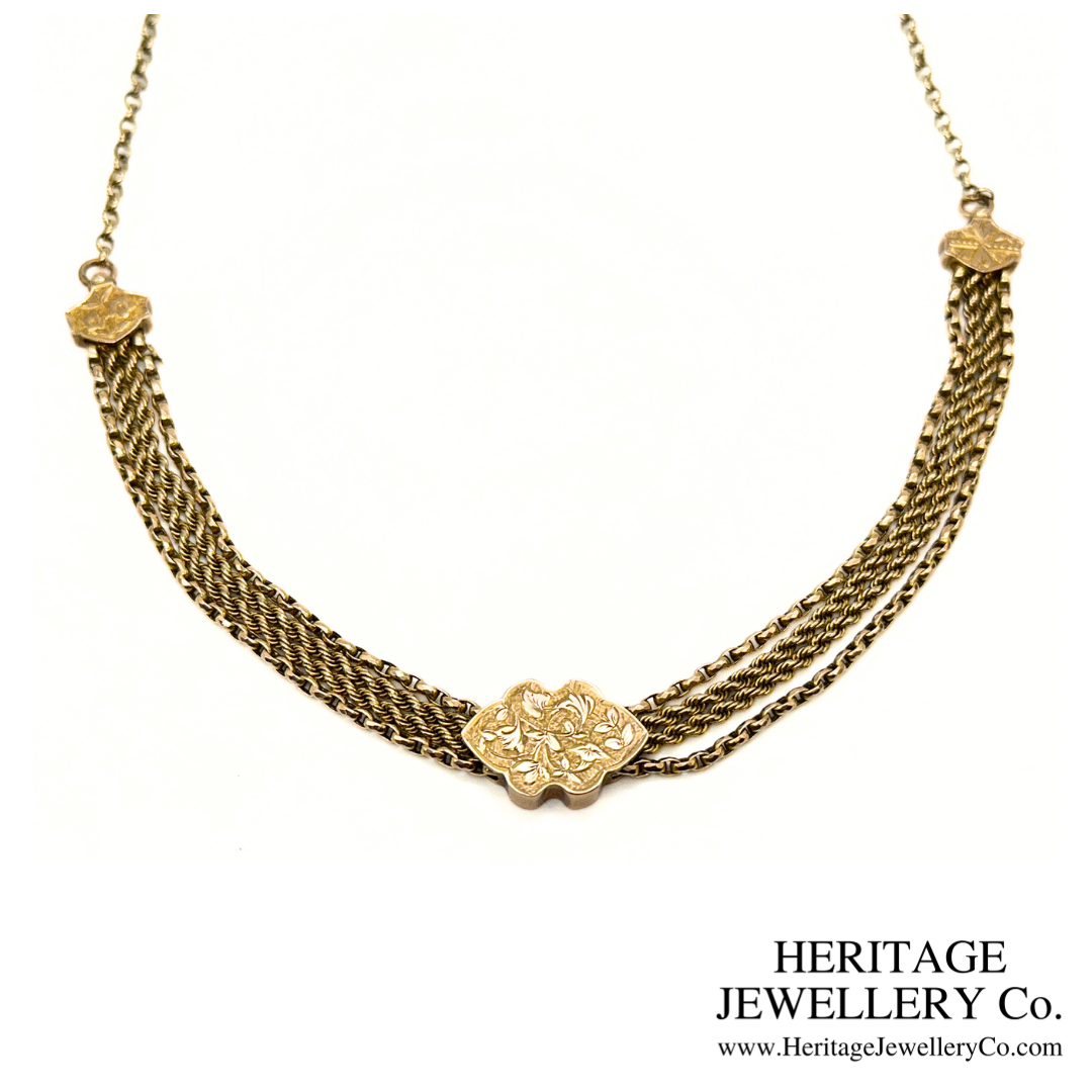 Victorian Gold Necklace and Slider (9ct Gold)