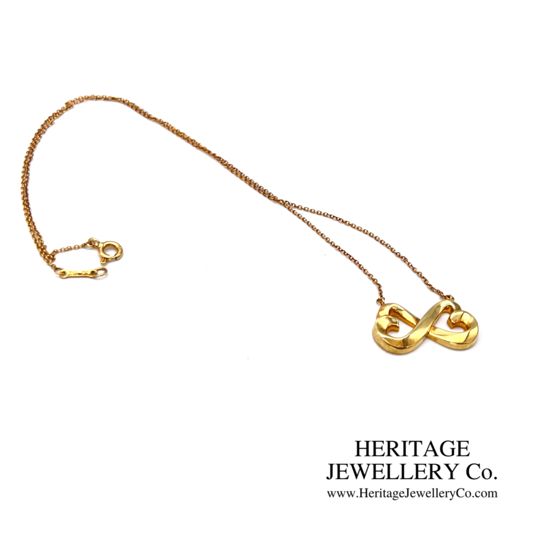 Tiffany & Co. Infinity Double Loving Heart Pendant and Chain