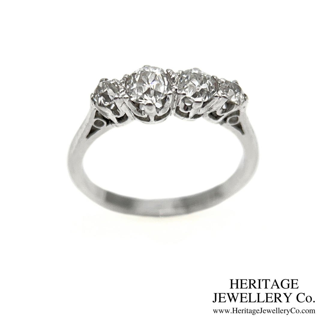 Platinum & Old Cut Diamond 4-Stone Ring