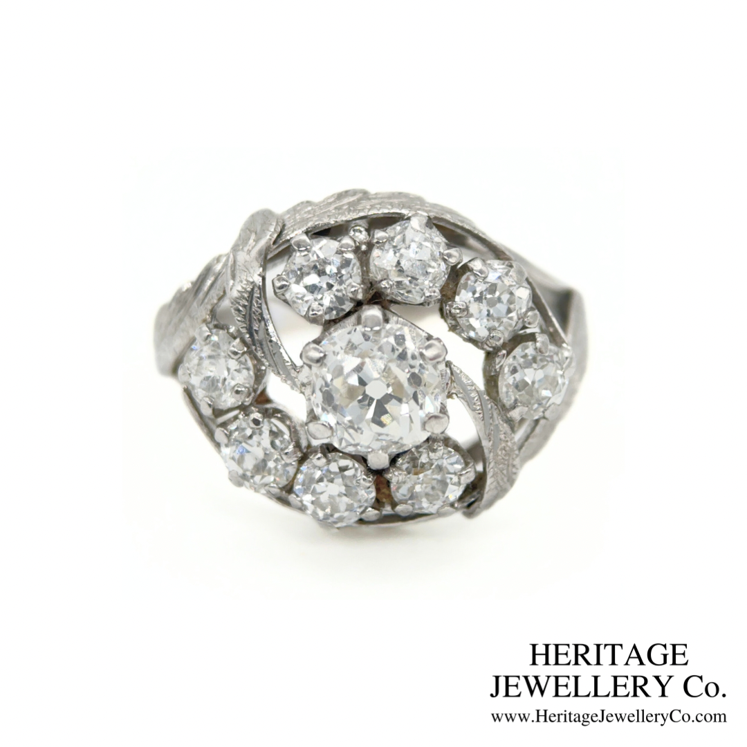Antique French Diamond Cluster Ring (c. 3.0ct)