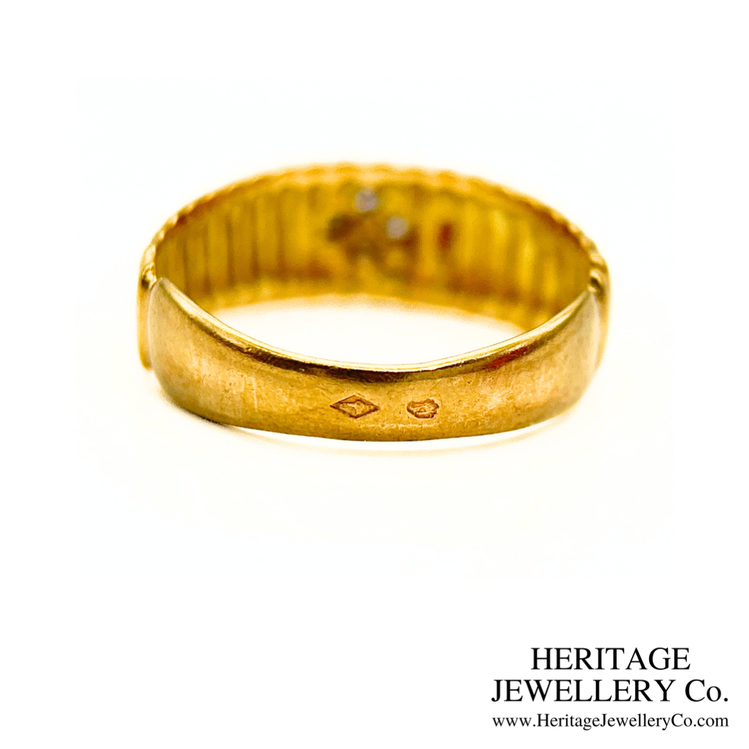 Vintage Gold and Diamond Fleurette Ring (18ct Gold)