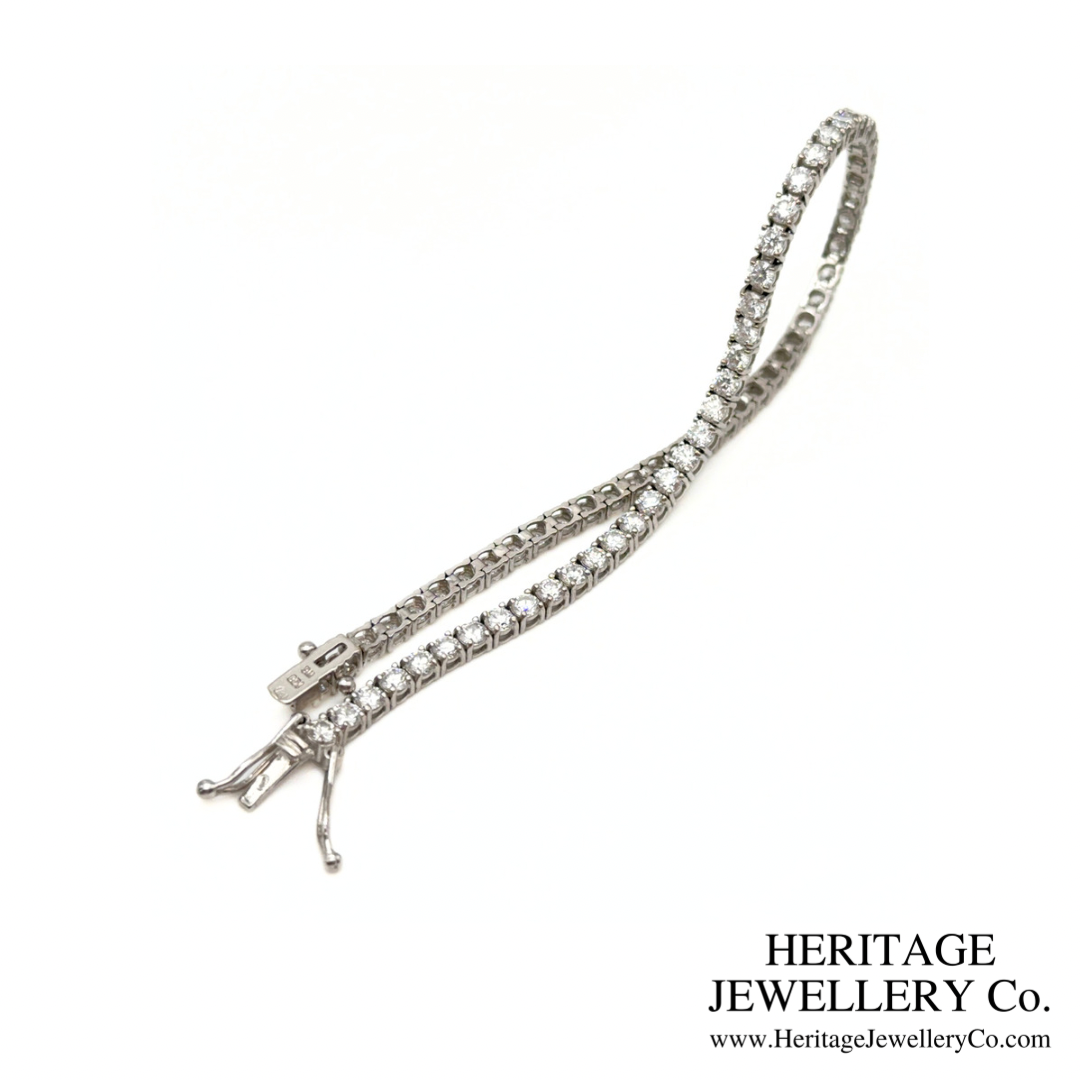 White Gold & Diamond Line Bracelet (3.5ct)