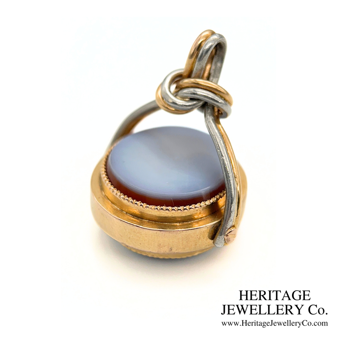 Antique Bi-Colour Gold Spinning Fob Seal (18ct Gold)