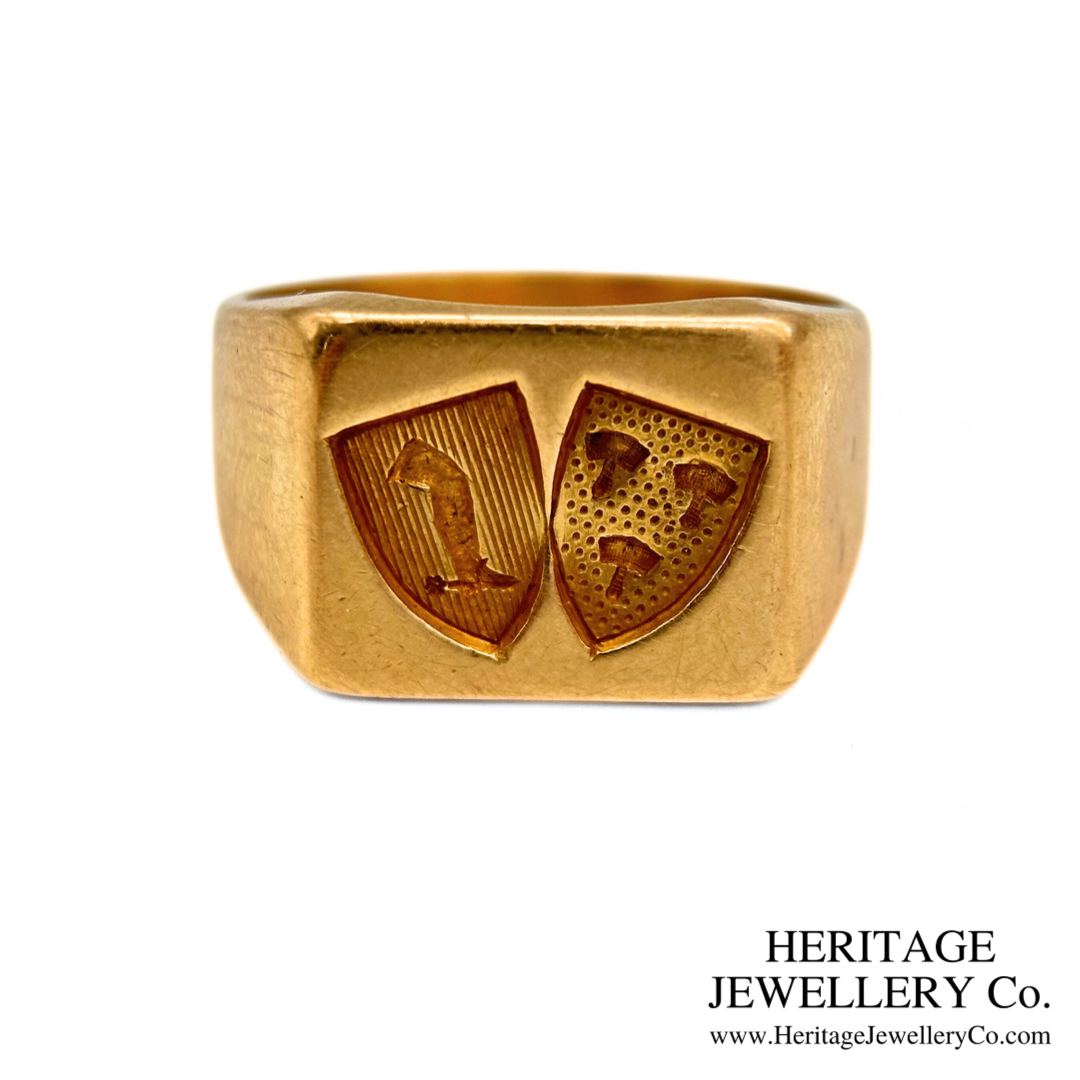 Antique French Shield Signet Ring