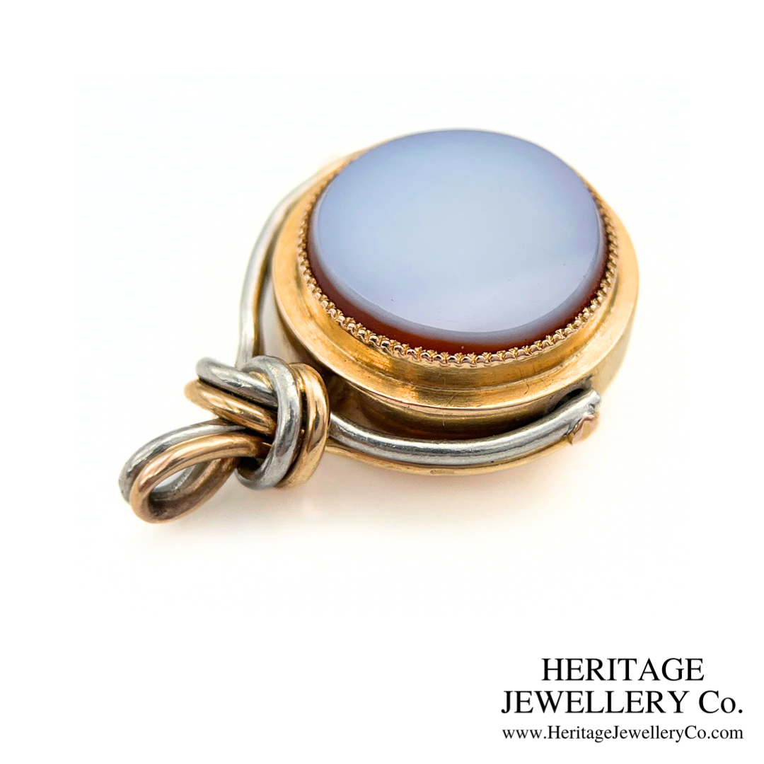 Antique Bi-Colour Gold Spinning Fob Seal (18ct Gold)