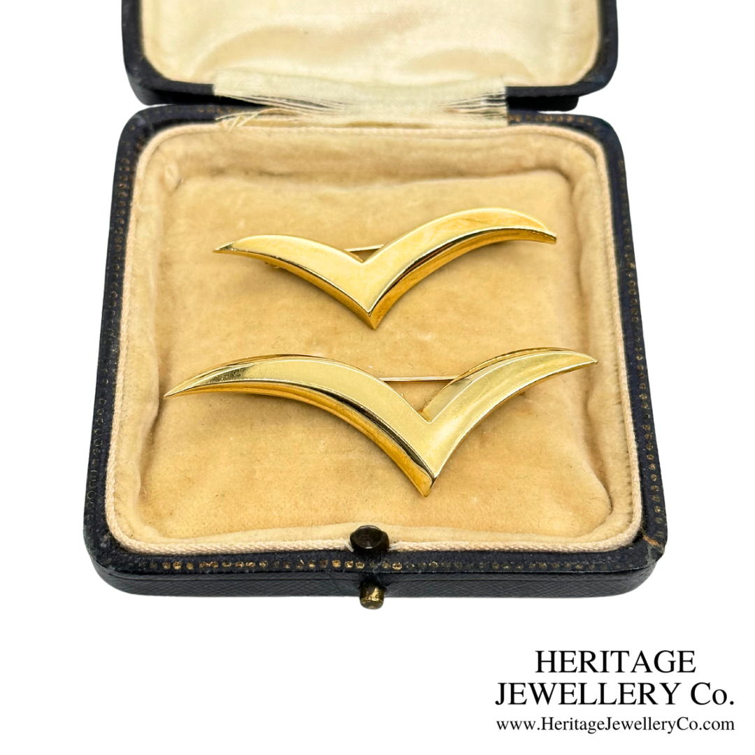 Seagull Brooches (Pair) in 18K Gold by Tiffany & Co.