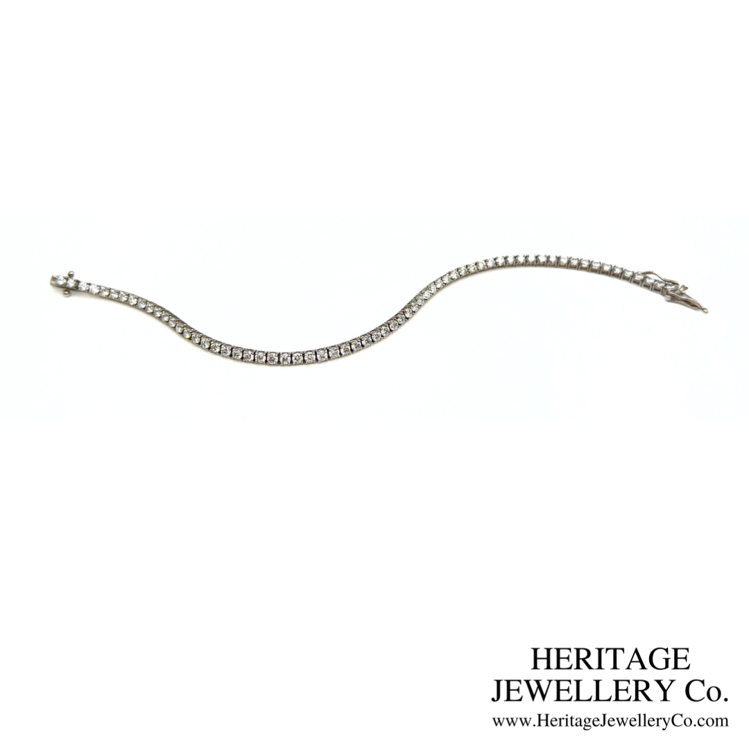 White Gold & Diamond Line Bracelet (3.5ct)