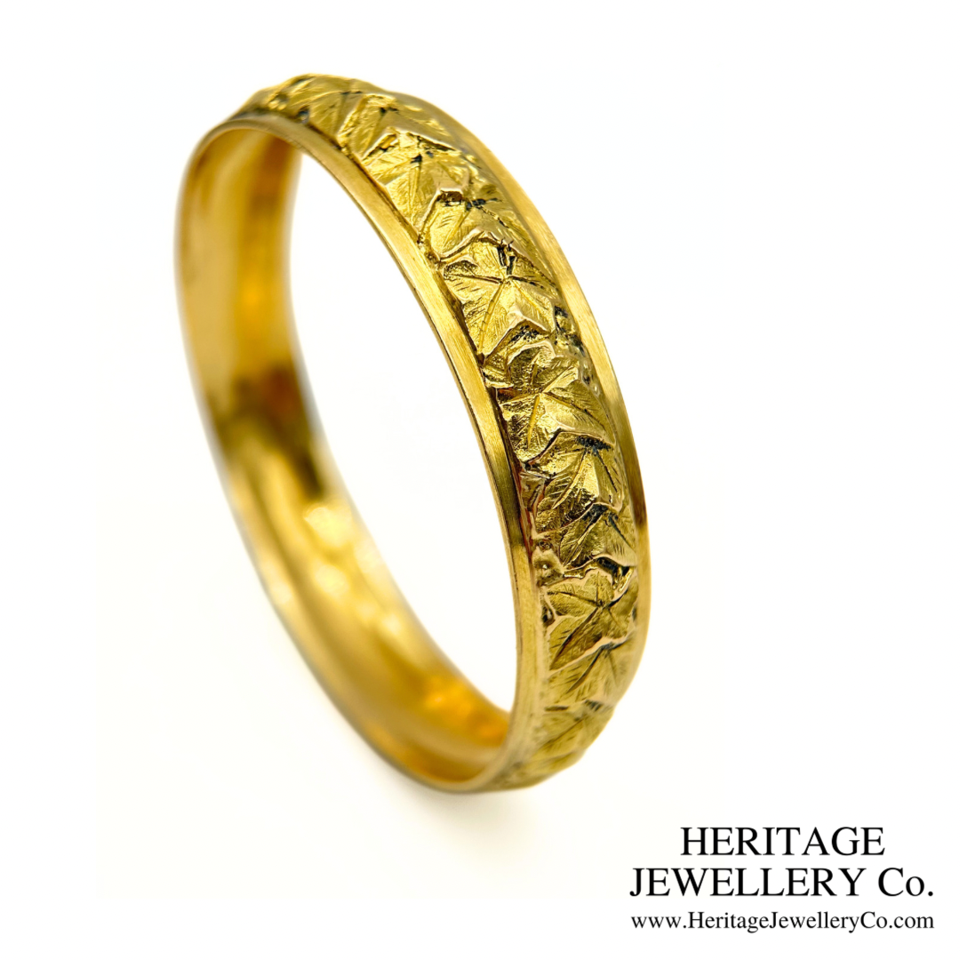 Art Nouveau Gold Bangle by Charles Georges