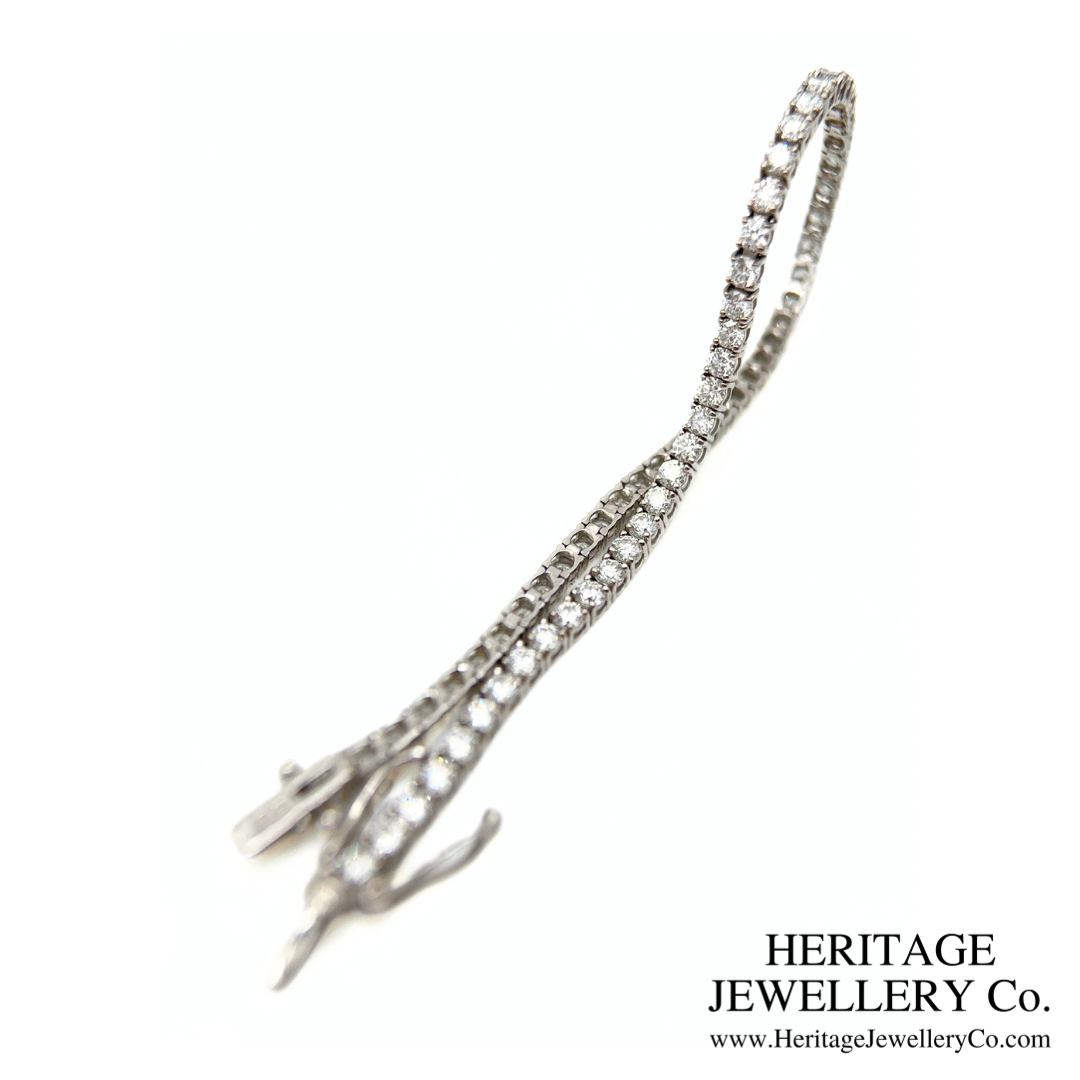 White Gold & Diamond Line Bracelet (3.5ct)