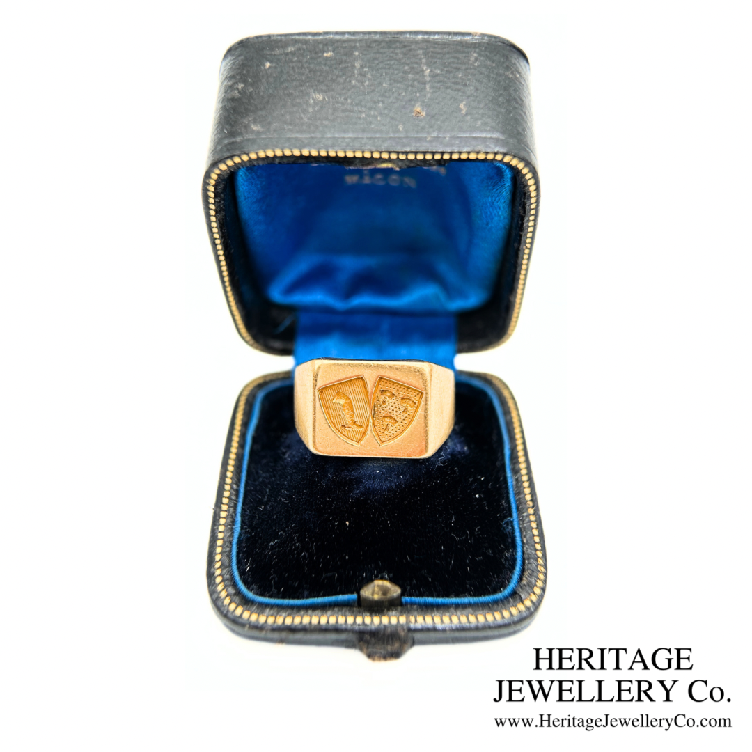 Antique French Shield Signet Ring