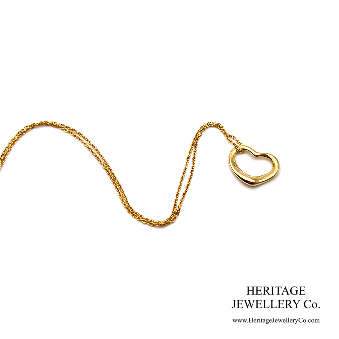 Tiffany & Co. Open Heart Pendant and Chain (16mm)