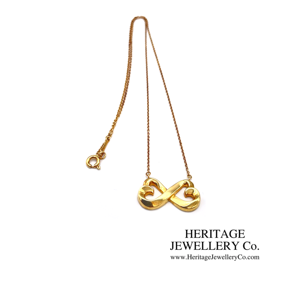 Tiffany & Co. Infinity Double Loving Heart Pendant and Chain