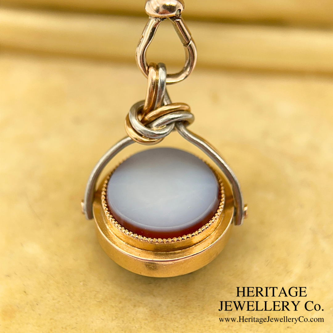Antique Bi-Colour Gold Spinning Fob Seal (18ct Gold)