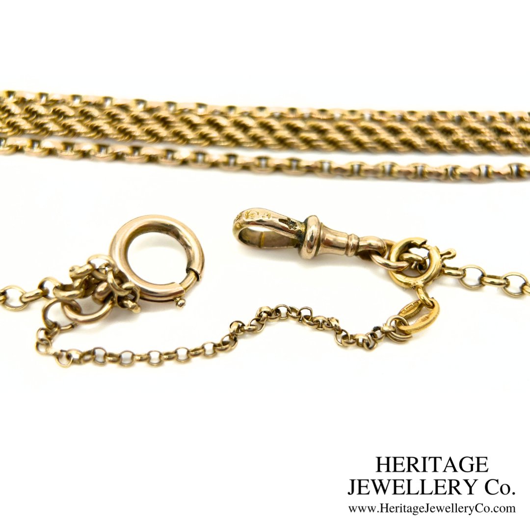Victorian Gold Necklace and Slider (9ct Gold)