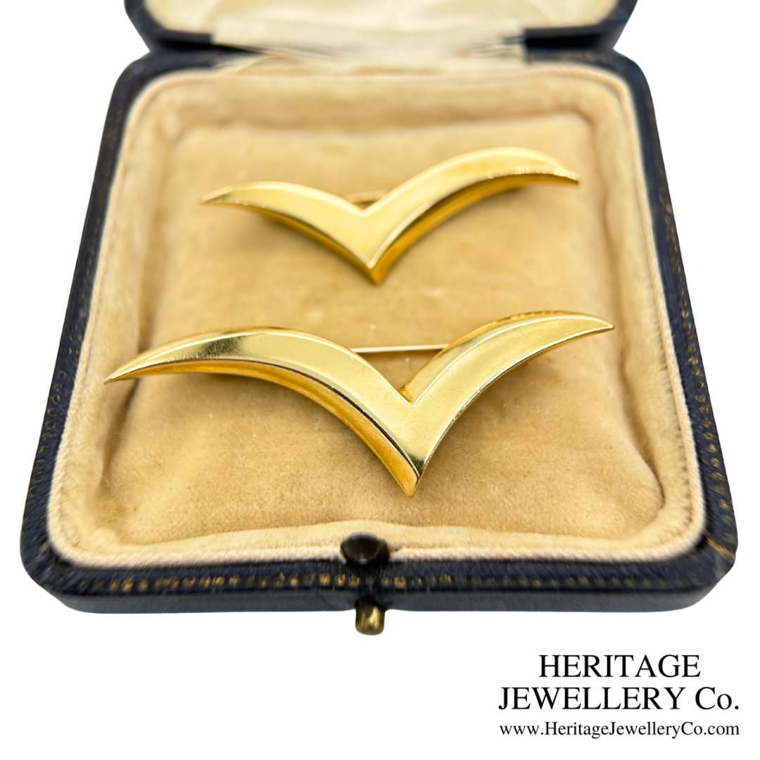 Seagull Brooches (Pair) in 18K Gold by Tiffany & Co.