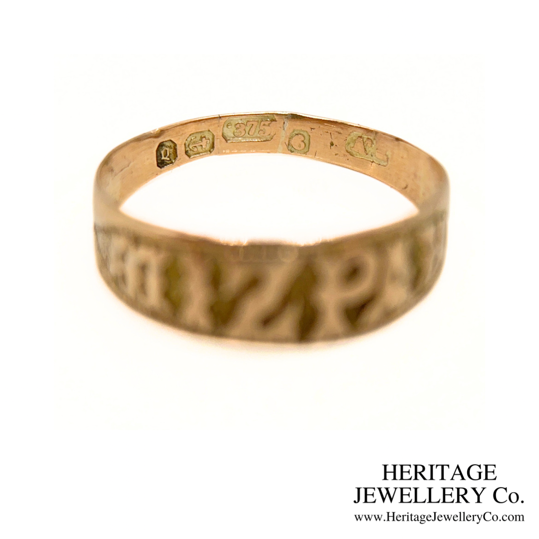 Victorian Gold Mizpah Ring (c.1878)