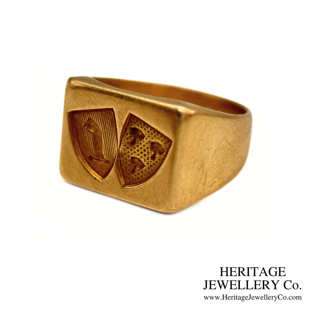 Antique French Shield Signet Ring