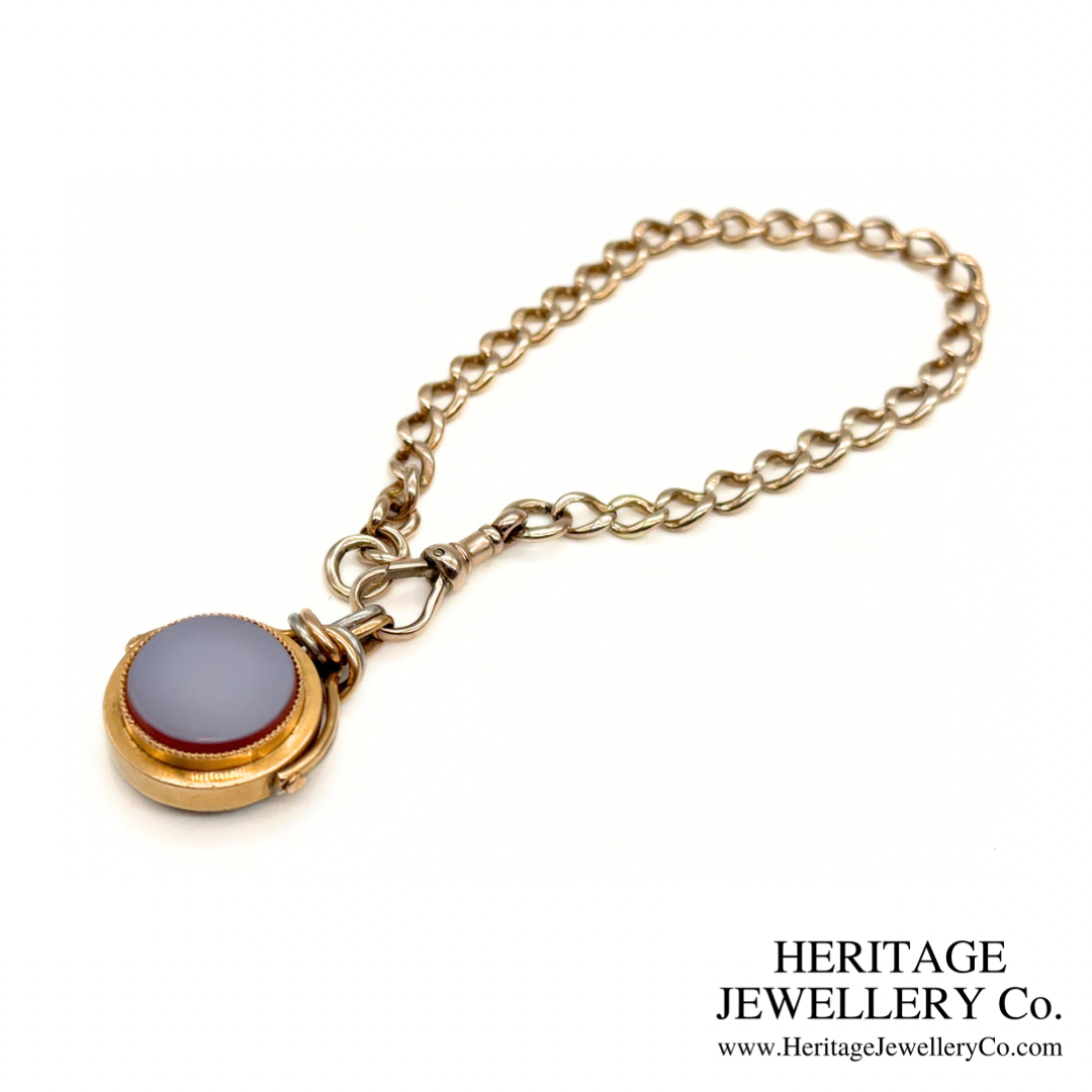 Antique Bi-Colour Gold Spinning Fob Seal (18ct Gold)