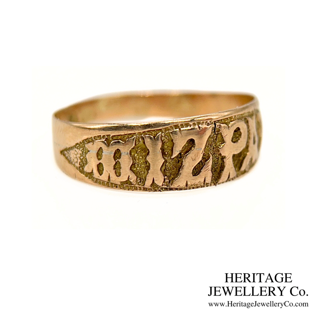Victorian Gold Mizpah Ring (c.1878)