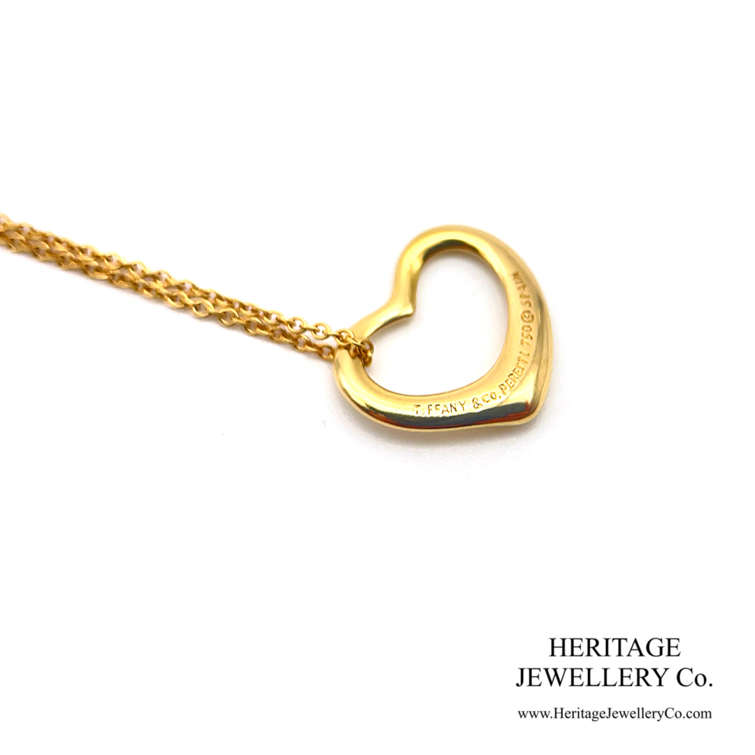 Tiffany & Co. Open Heart Pendant and Chain (16mm)