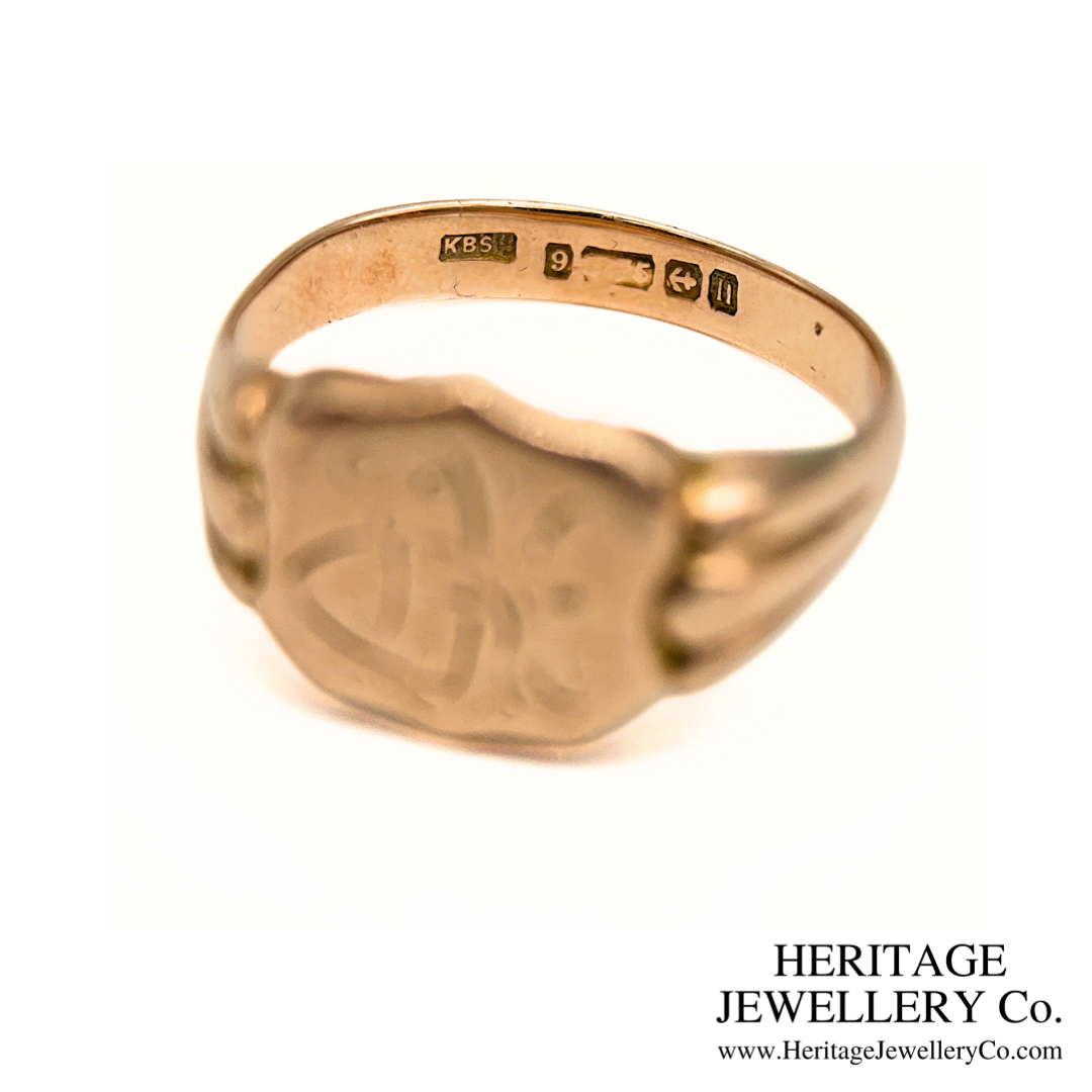 Antique Rose Gold Signet Ring