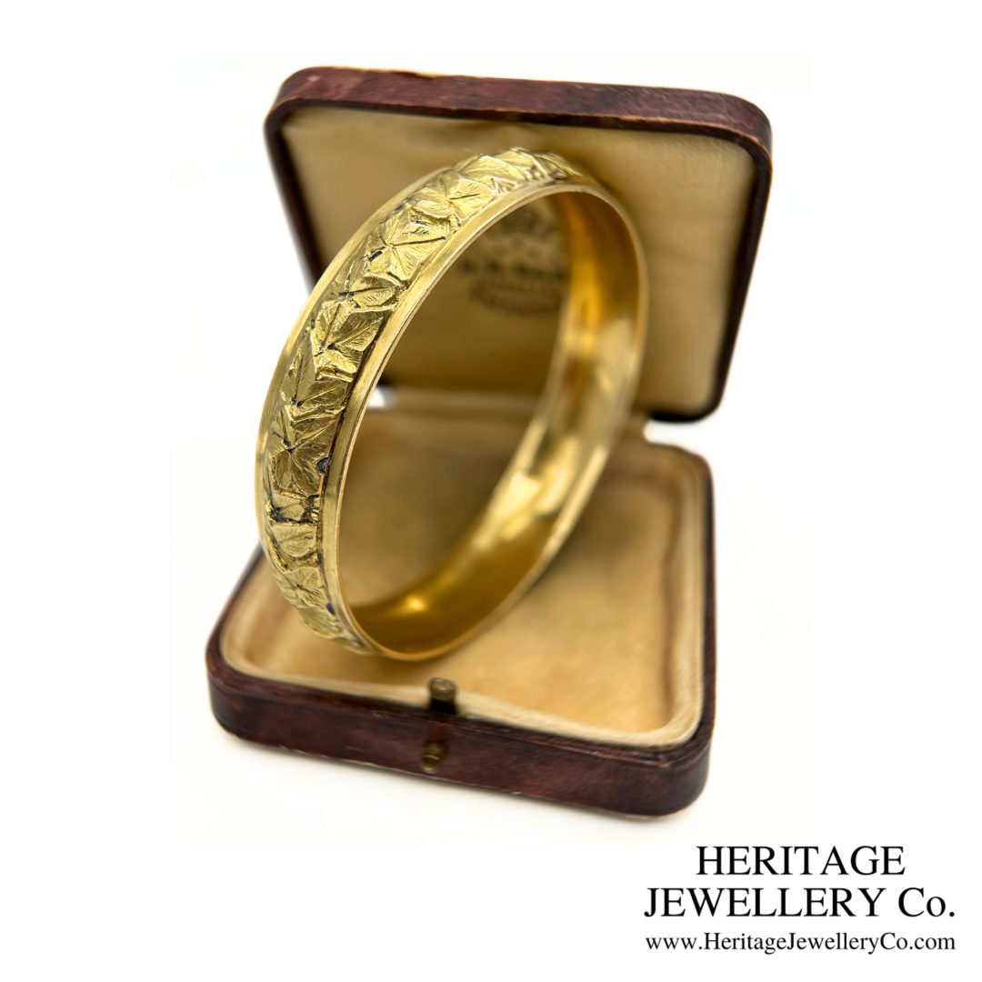 Art Nouveau Gold Bangle by Charles Georges