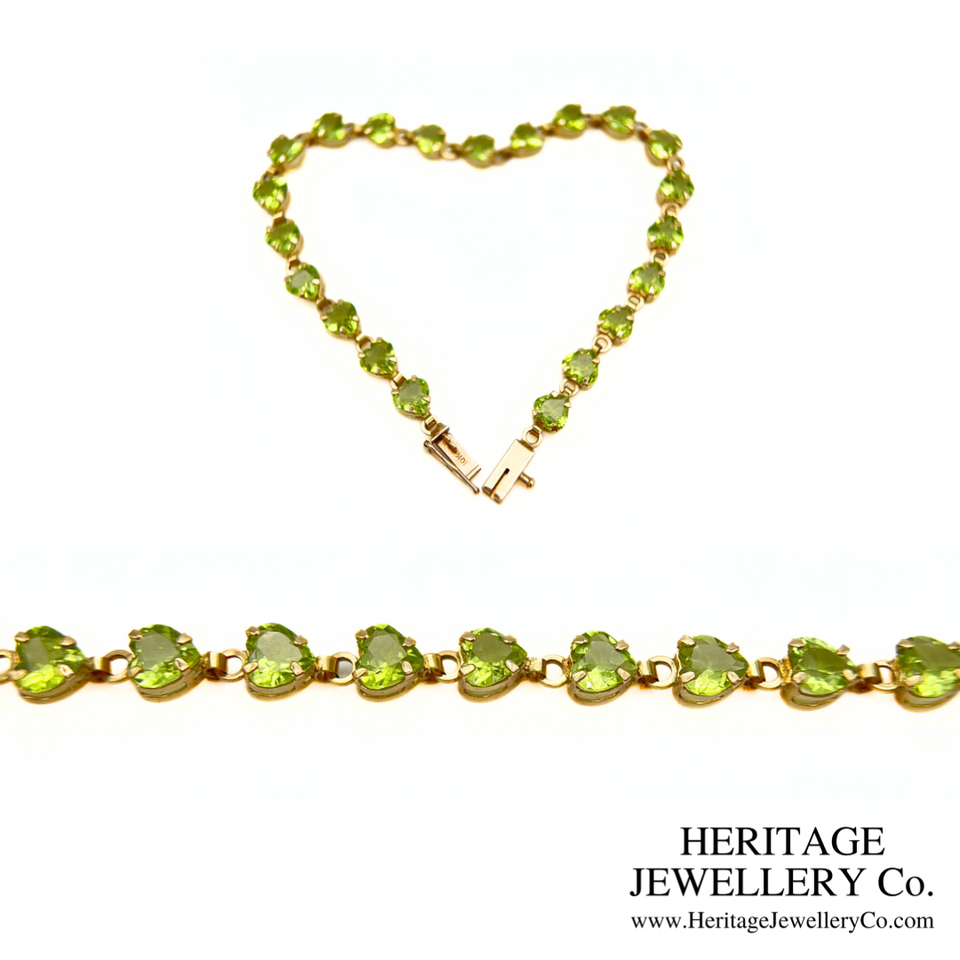 Vintage Peridot and Gold Bracelet (10ct Gold)