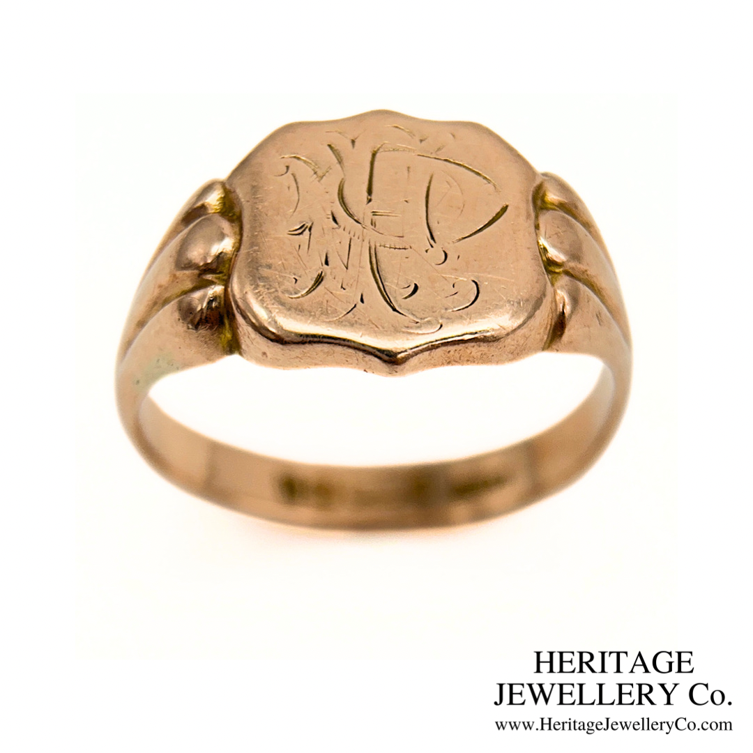 Antique Rose Gold Signet Ring