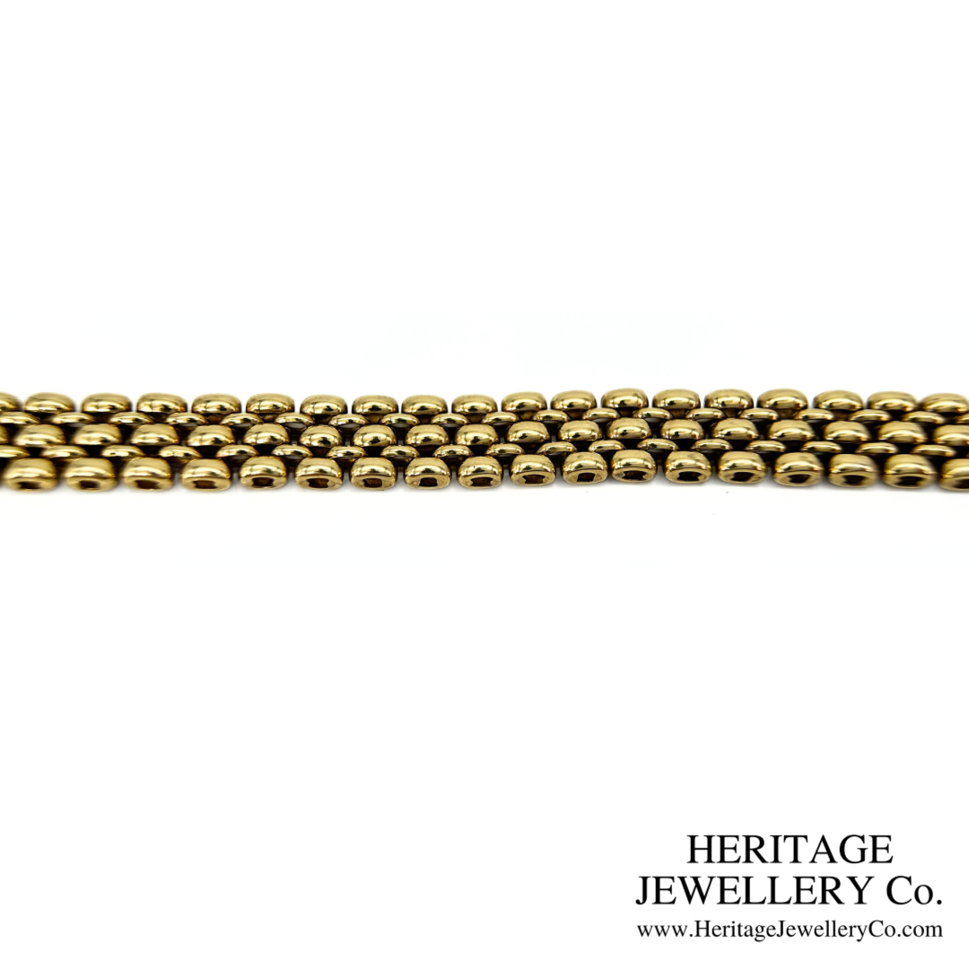 Vintage Gold Brick-Link Bracelet