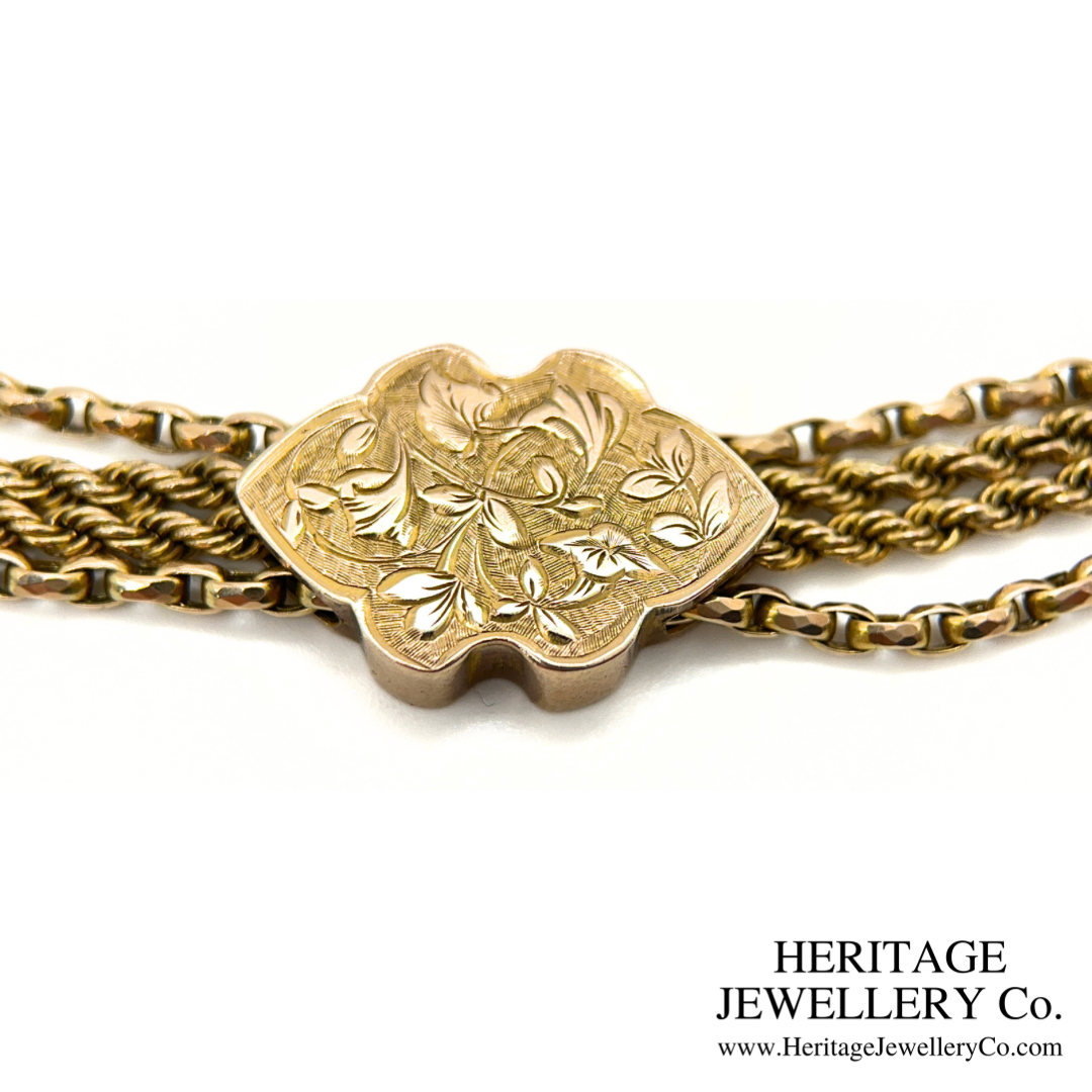 Victorian Gold Necklace and Slider (9ct Gold)