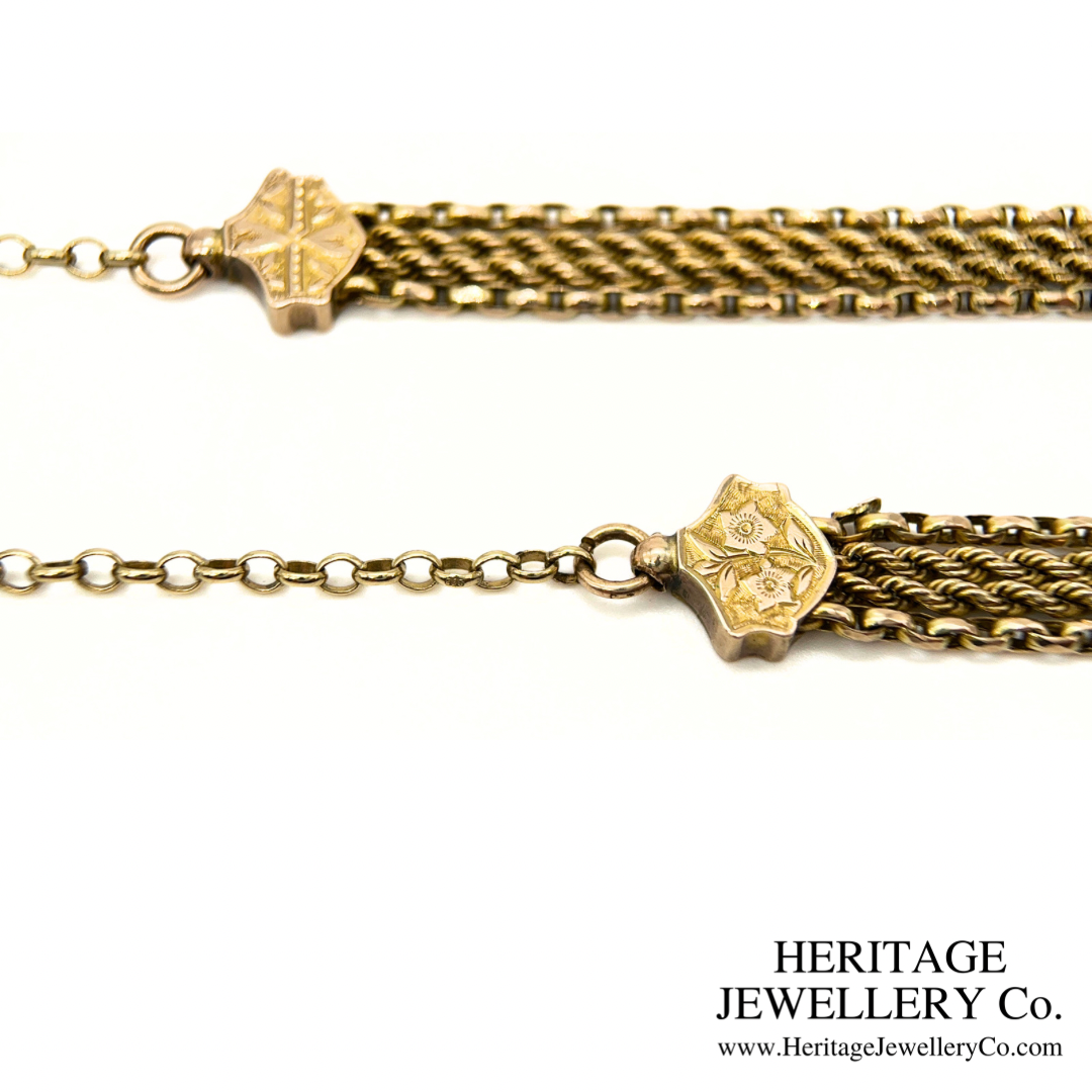 Victorian Gold Necklace and Slider (9ct Gold)