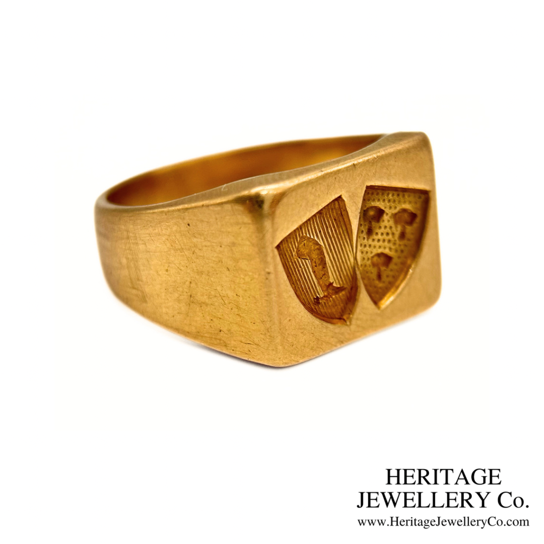 Antique French Shield Signet Ring