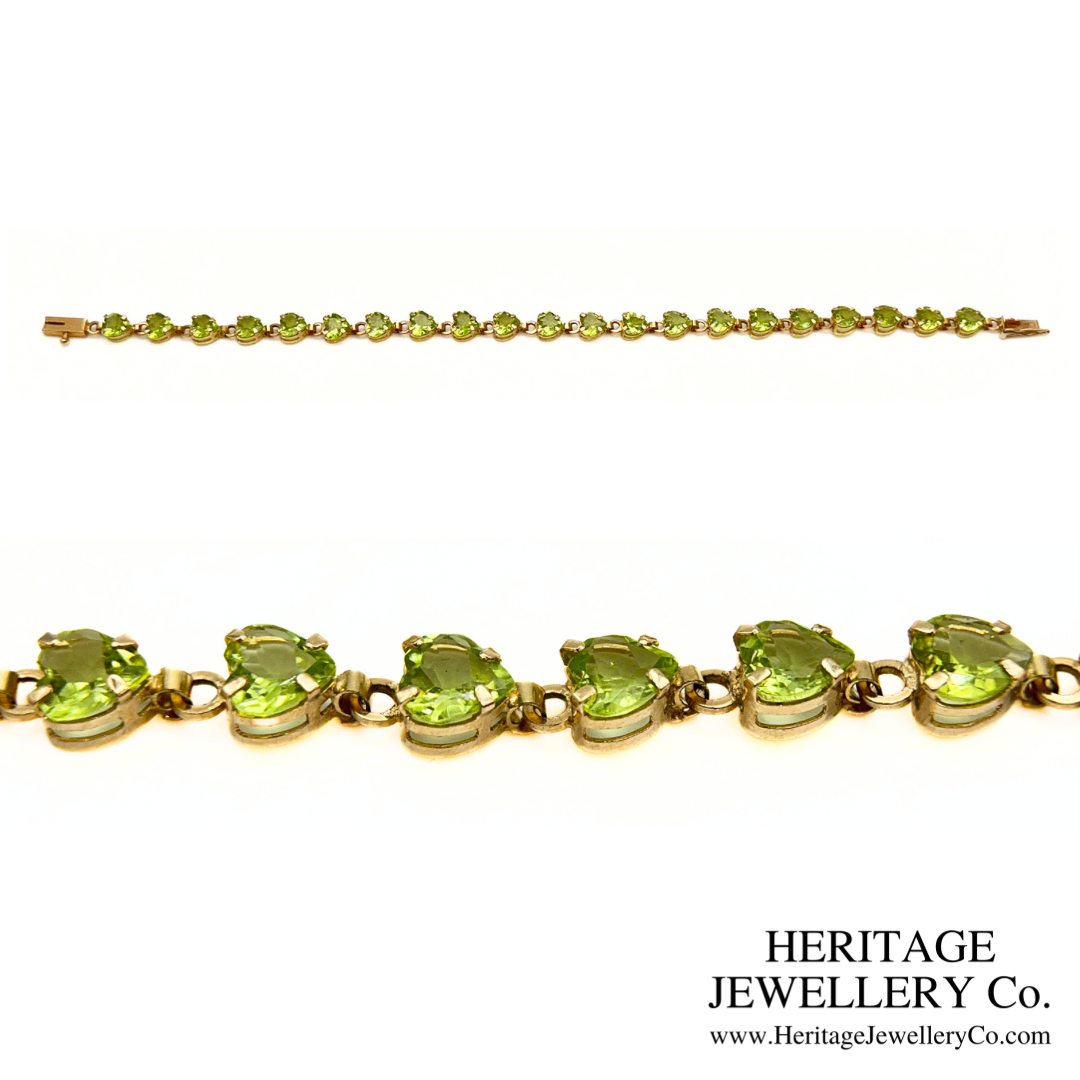 Vintage Peridot and Gold Bracelet (10ct Gold)