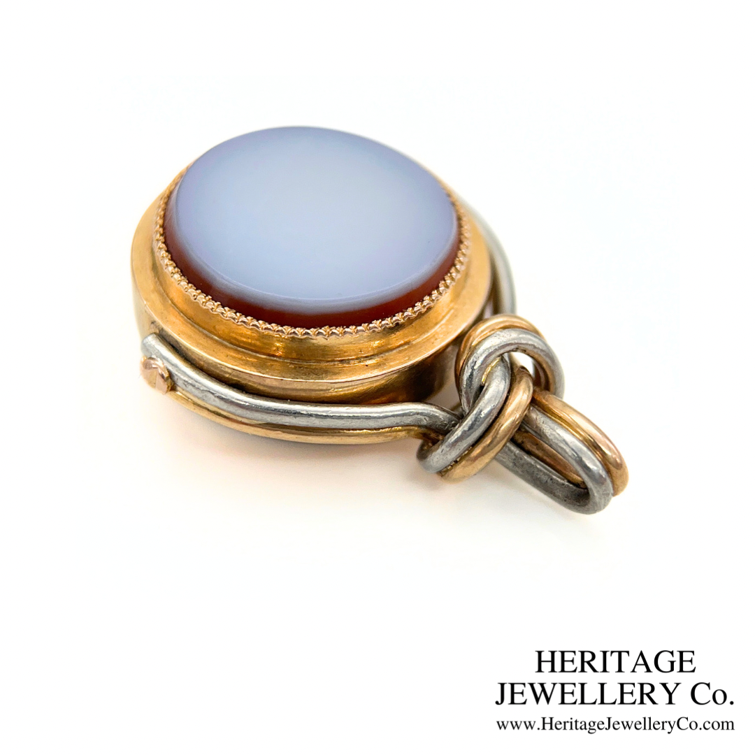 Antique Bi-Colour Gold Spinning Fob Seal (18ct Gold)