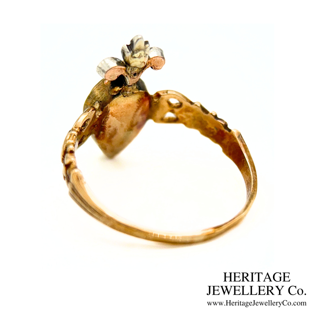 Georgian Garnet and Diamond Duchesse Ring