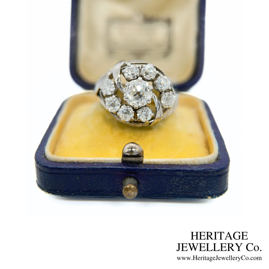 Antique French Diamond Cluster Ring (c. 3.0ct)