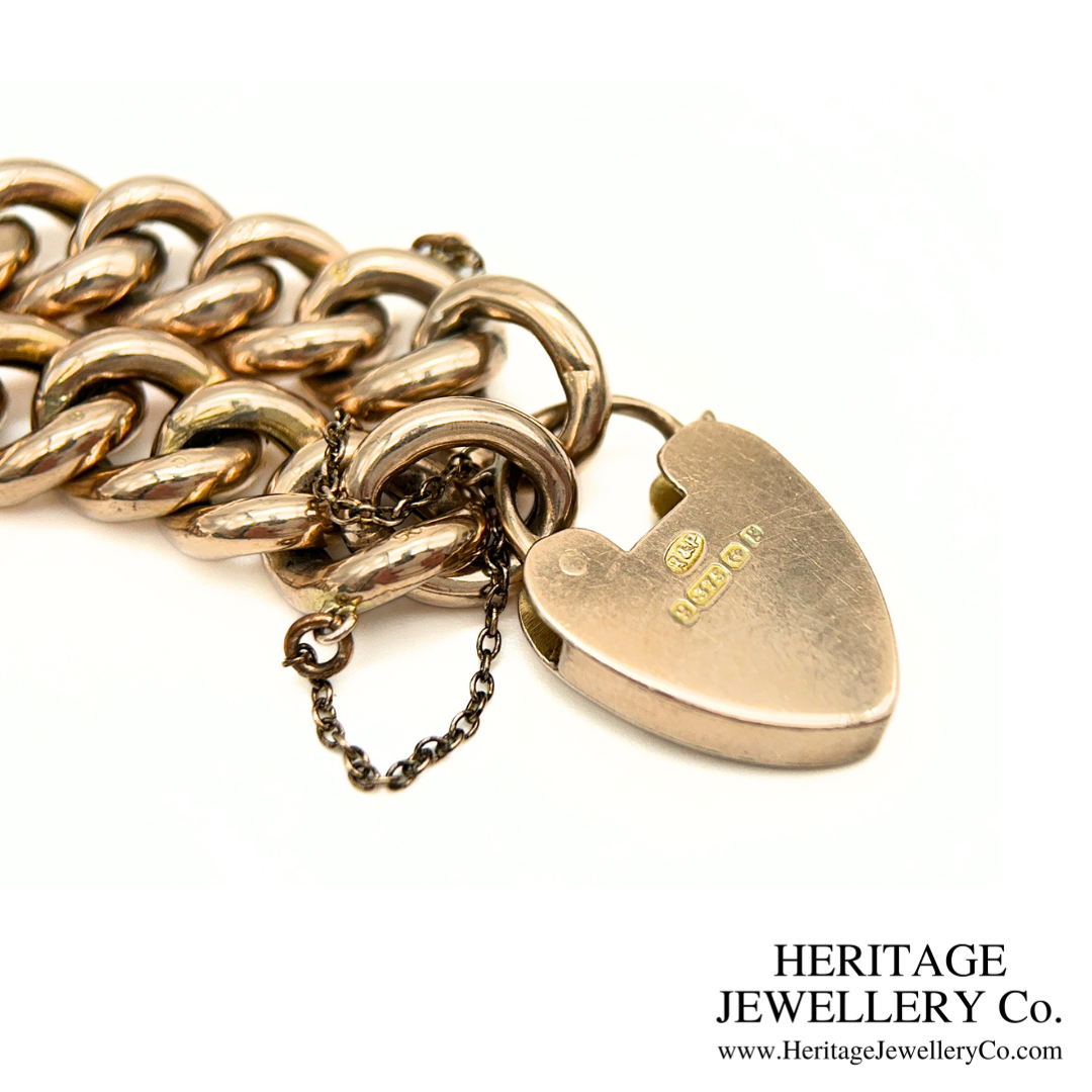 Antique "Night and Day" Gold Curb Bracelet
