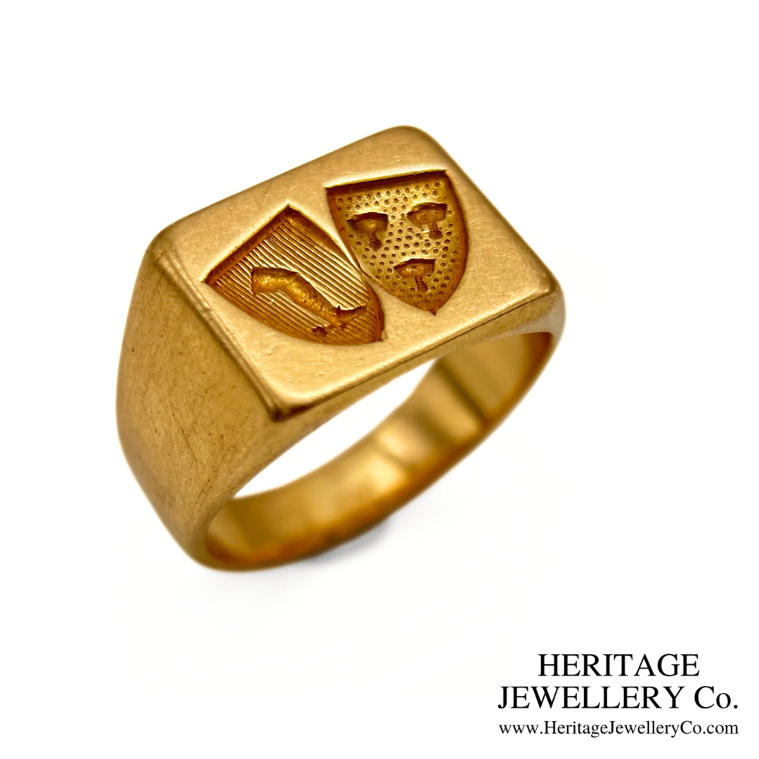Antique French Shield Signet Ring