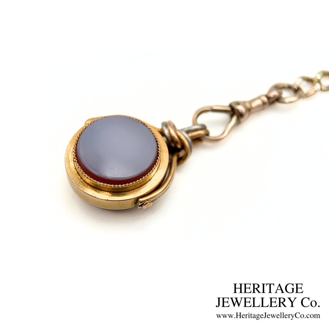 Antique Bi-Colour Gold Spinning Fob Seal (18ct Gold)