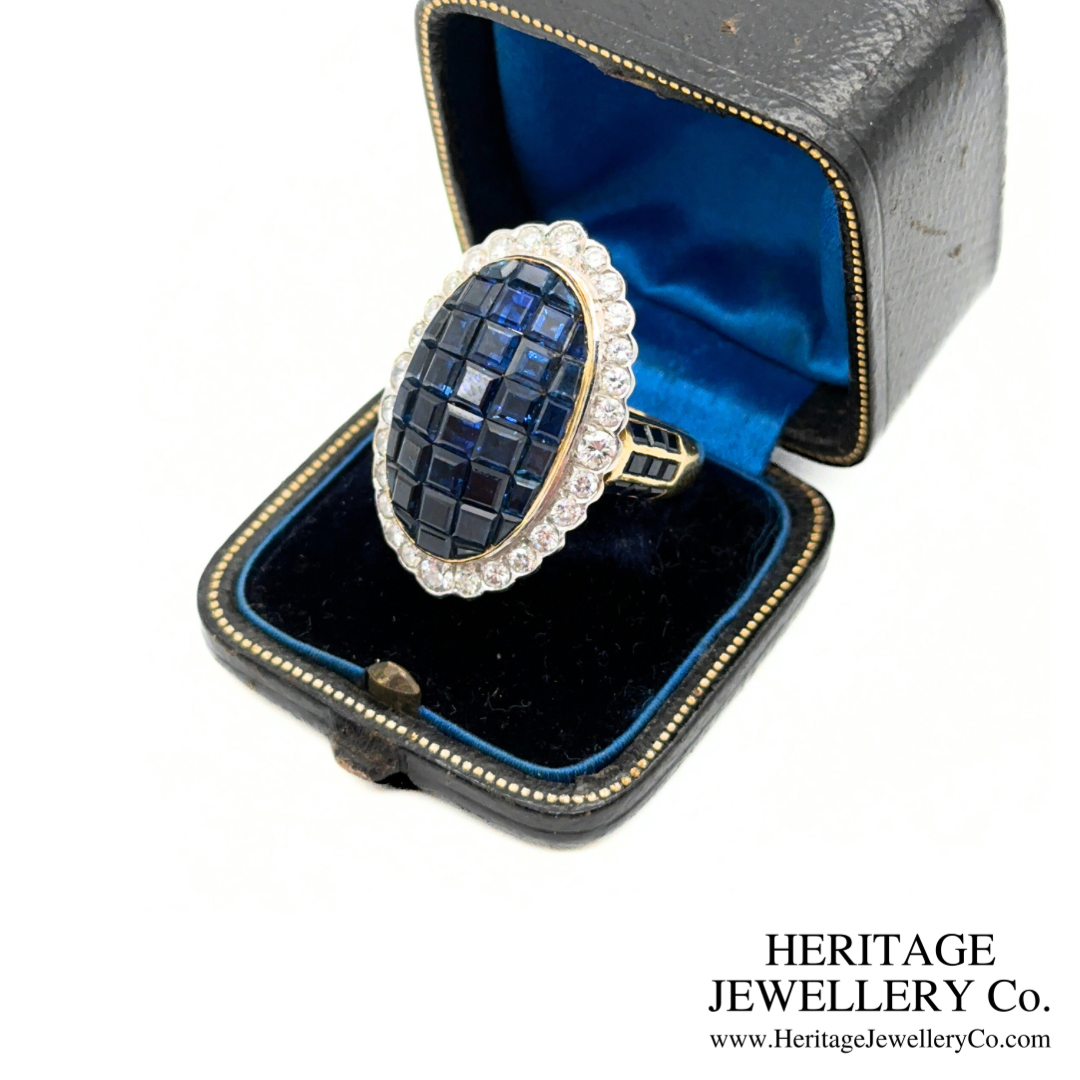 Mystery-set Sapphire and Diamond Ring