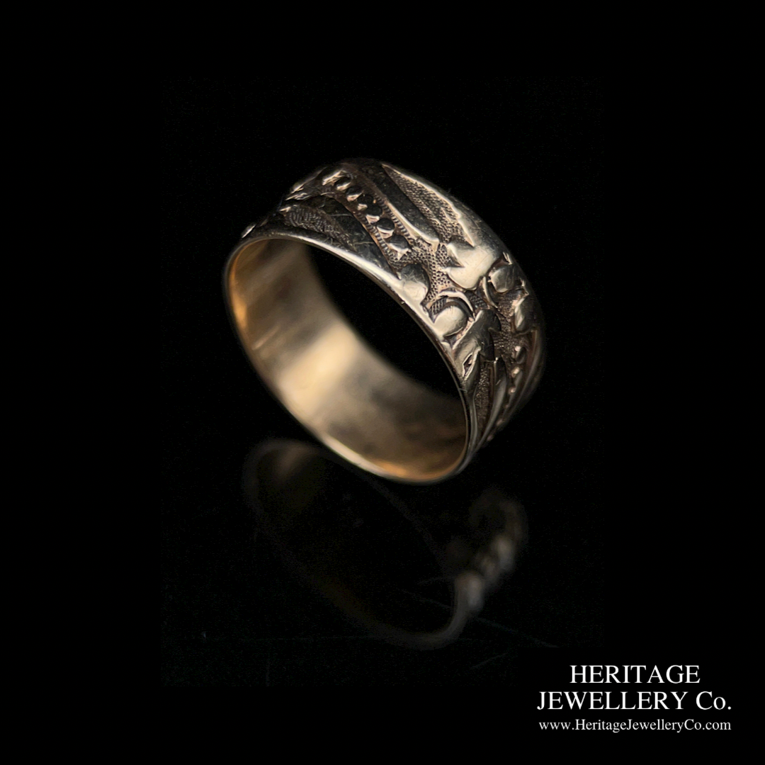 Antique Engraved Plain Band