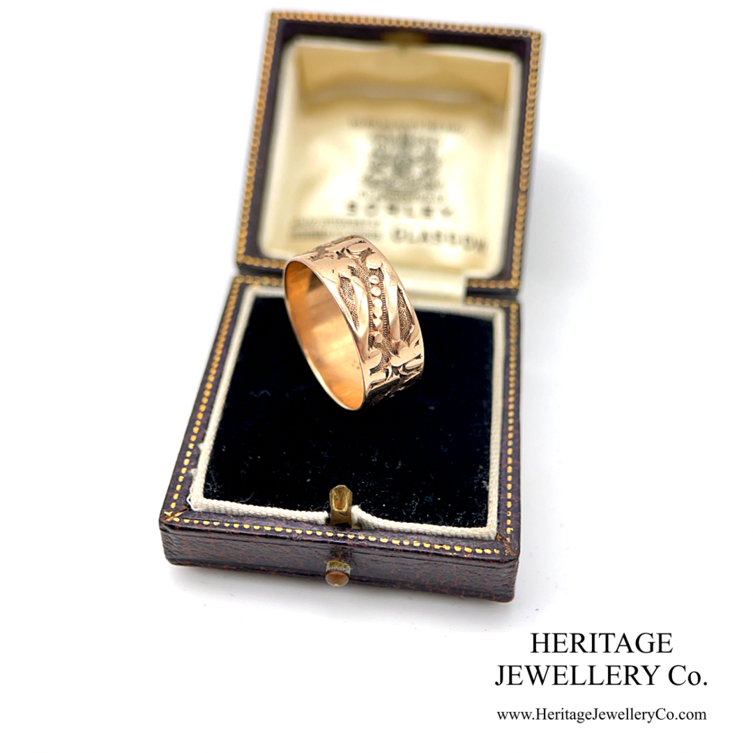 Antique Engraved Plain Band