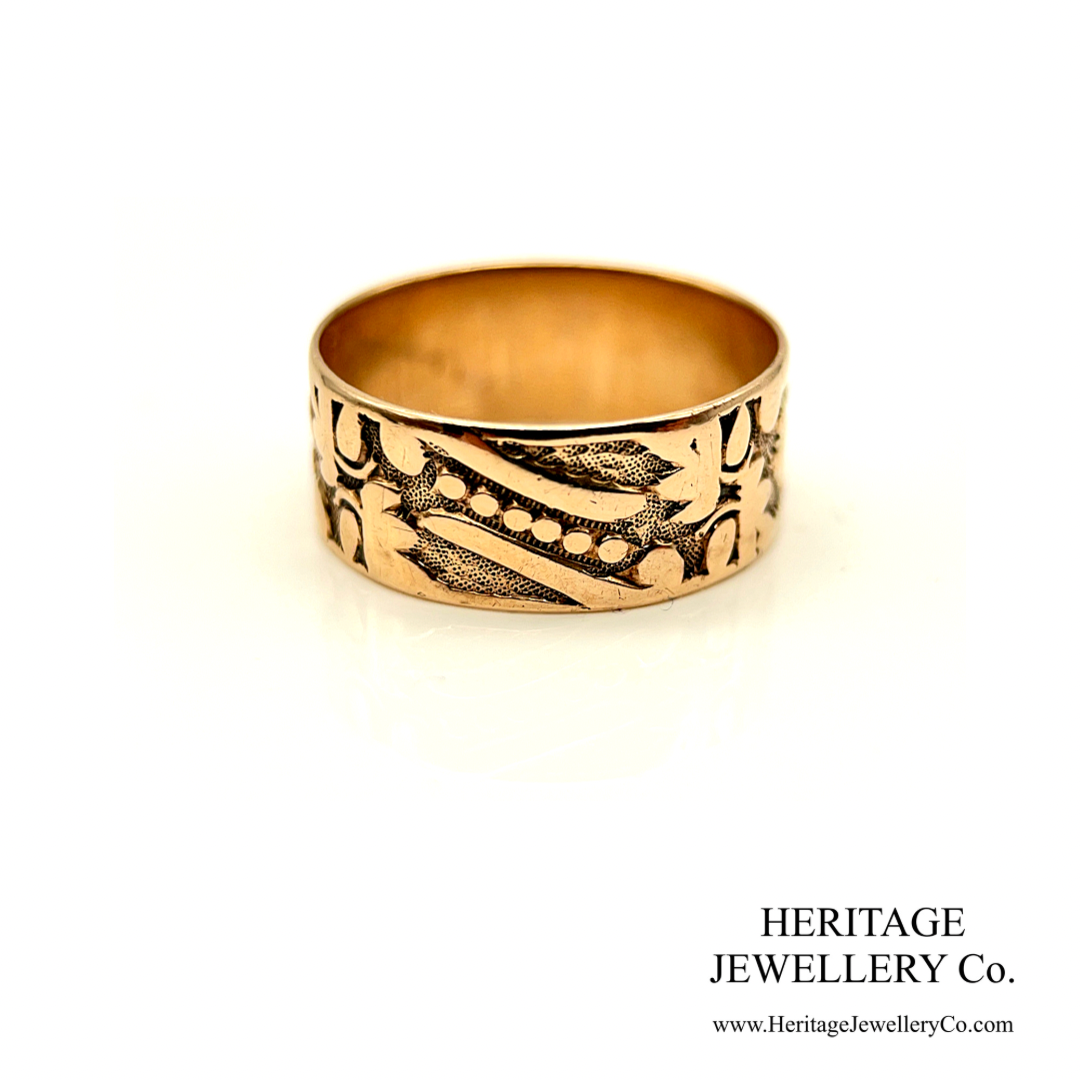 Antique Engraved Plain Band