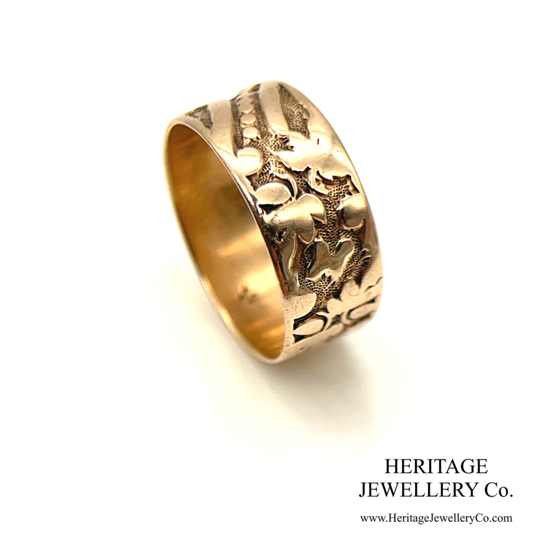 Antique Engraved Plain Band