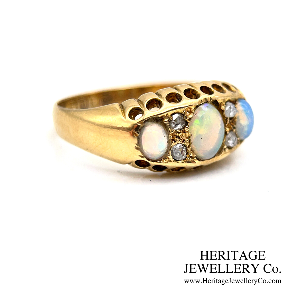 Antique Opal and Diamond Ring
