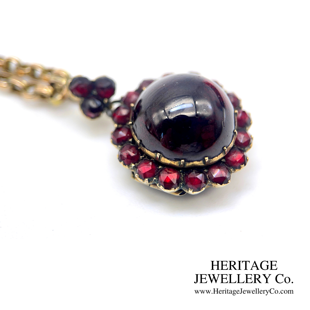 Victorian Garnet Locket Pendant