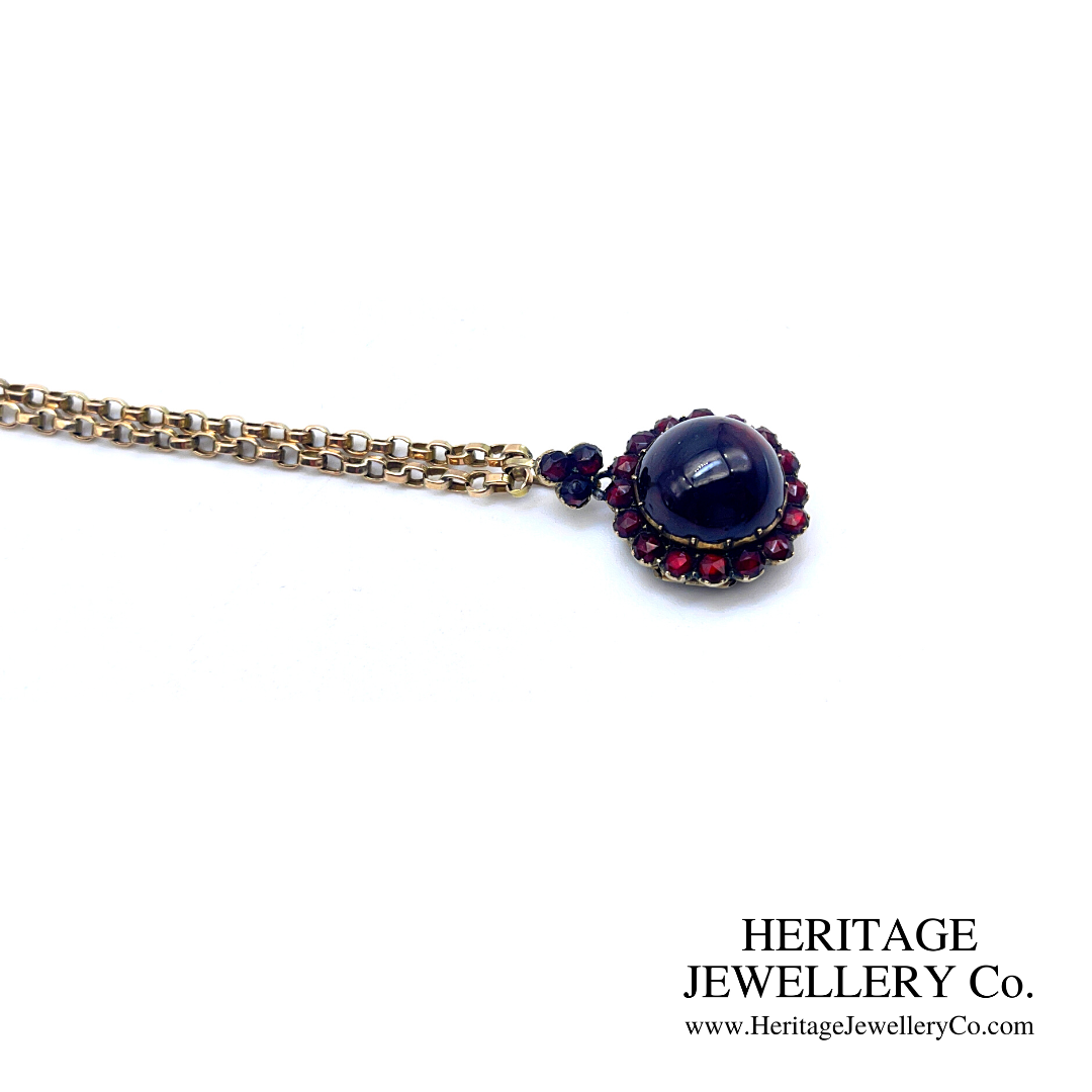 Victorian Garnet Locket Pendant