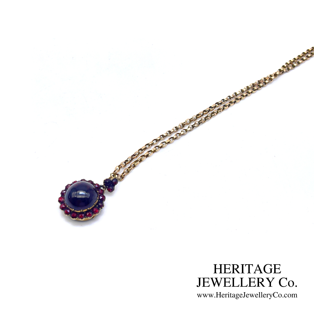 Victorian Garnet Locket Pendant
