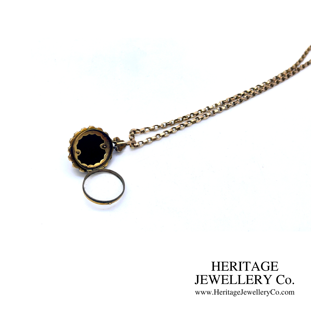 Victorian Garnet Locket Pendant
