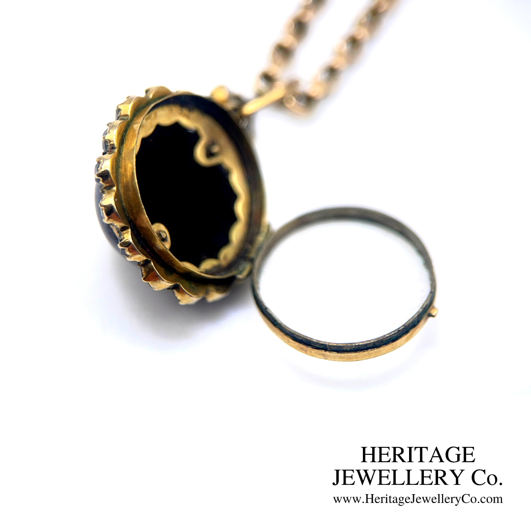 Victorian Garnet Locket Pendant